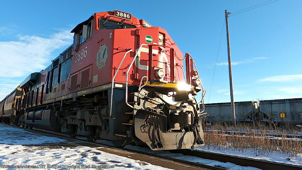 CN 3886 is one of the 100th anniversary units.